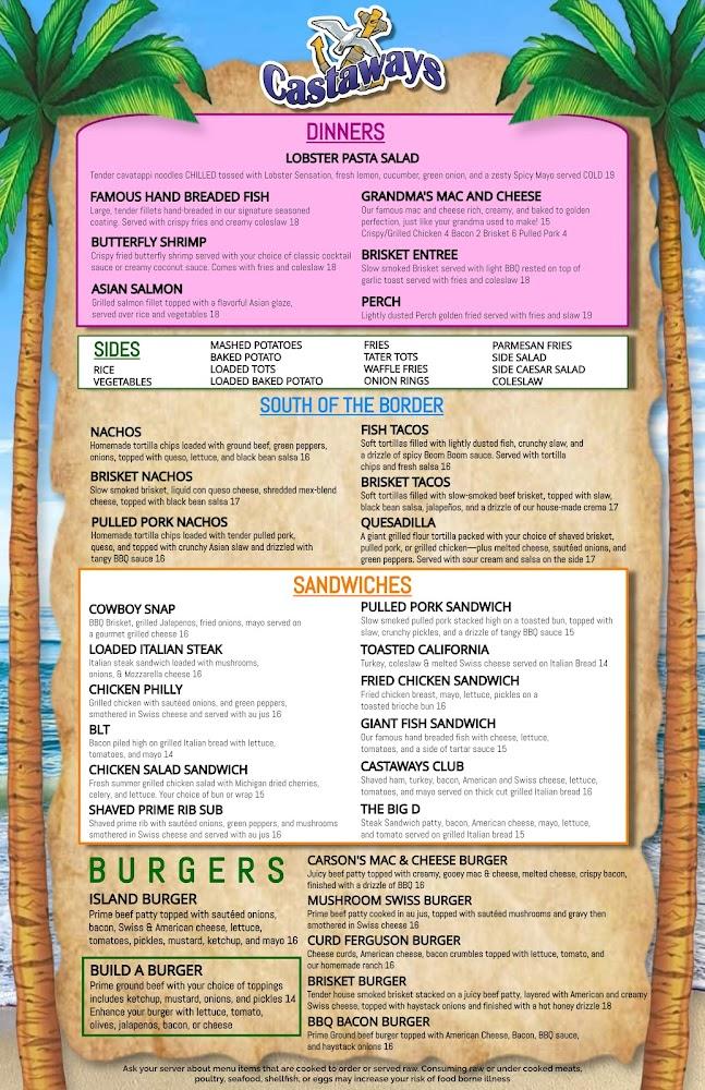 Castaways Menu image 1