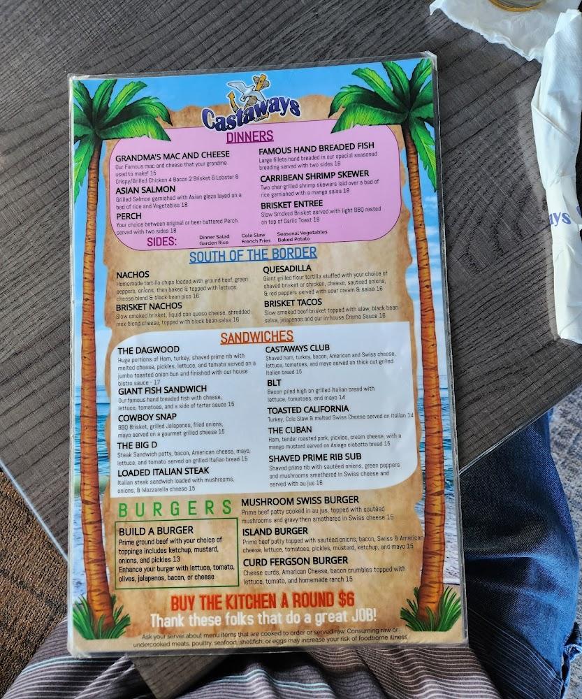 Castaways Menu image 4